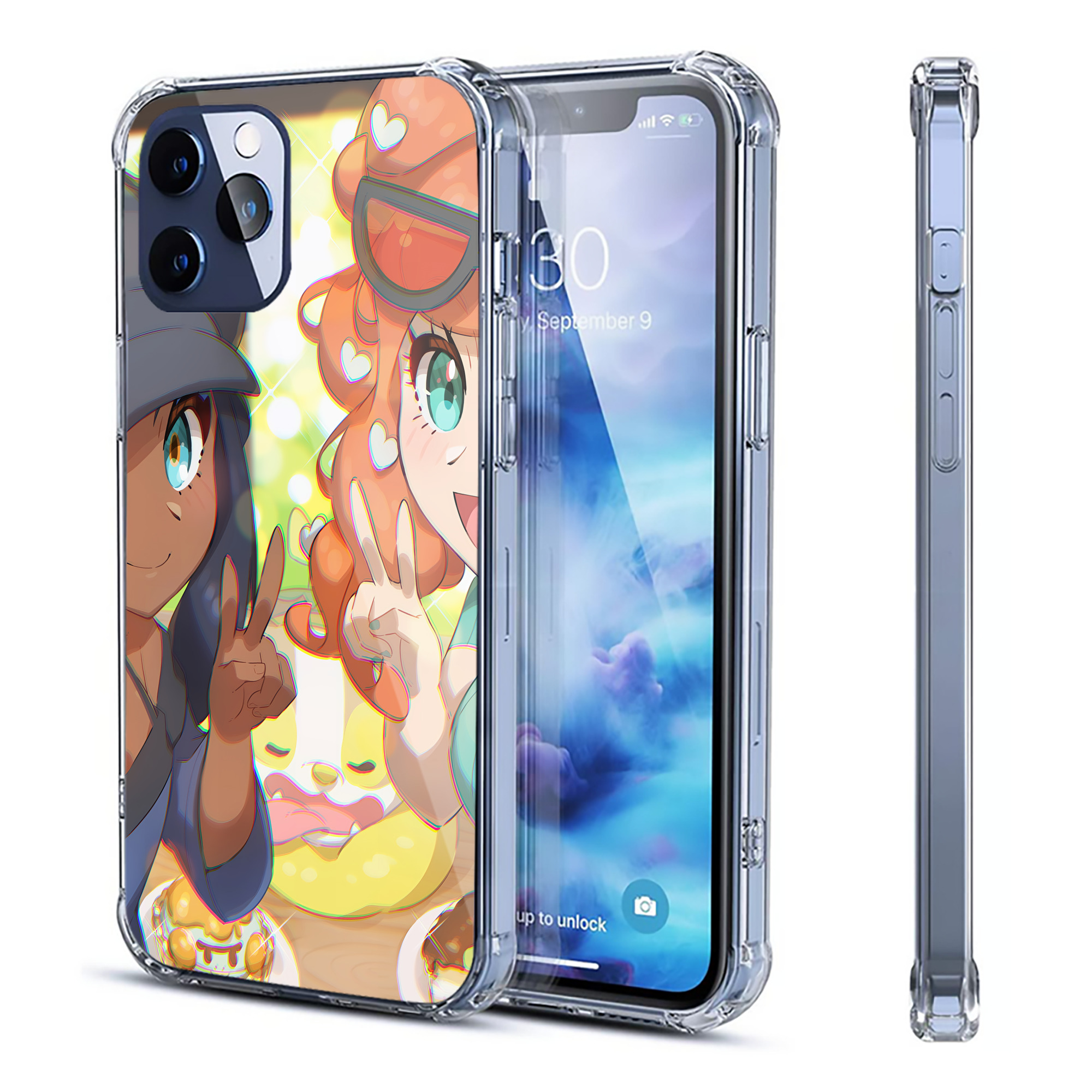 （画像用） ポケットモンスター Pokémon 【iPhone 12シリーズ対応】透明スマホケース（クリアソフトケース）